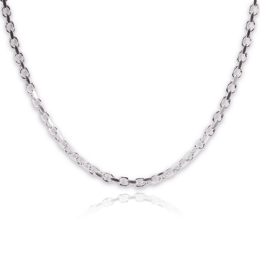 925 Sterling Silver Diamond Cut Cable Chain