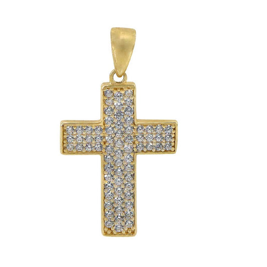 Eternal Glow Gold Cross Pendant