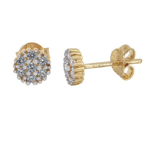 Cubic Radiance Flower Studs