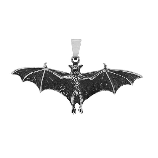 Sterling Silver Midnight Warden Bat Pendant