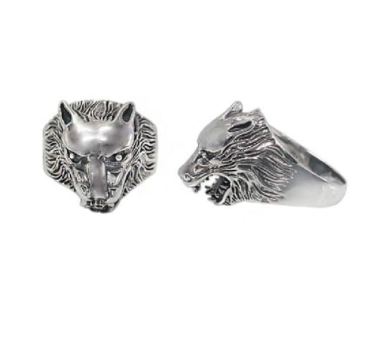 Sterling Silver Lupine Guardian Ring