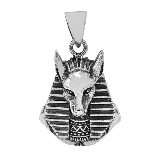 Sterling Silver Egyptian Anubis Head Pendant