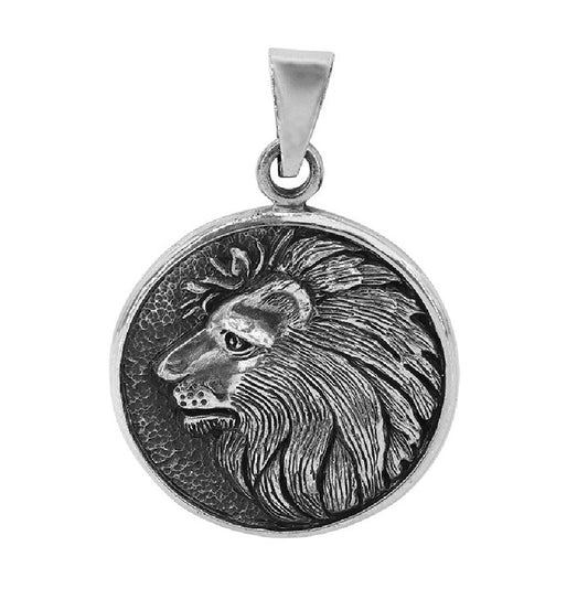 Sterling Silver Majestic King Lion Pendant