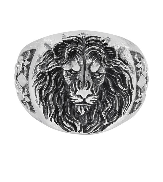 King's Mane: Sterling Silver Lion Ring