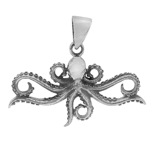 Sterling Silver Mystic Deep Octopus Pendant