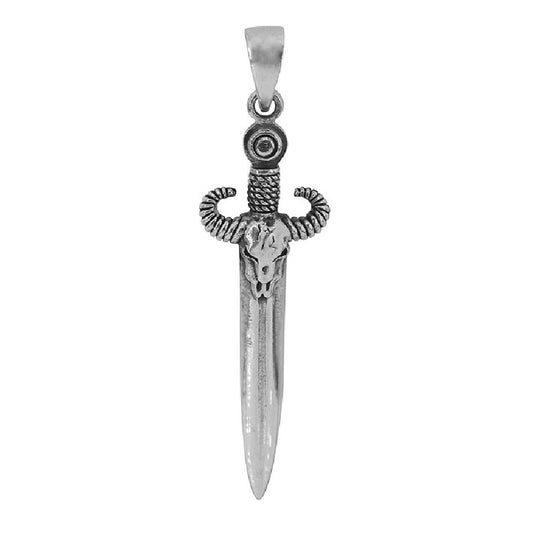 Sterling Silver Dark Omen Dagger Pendant