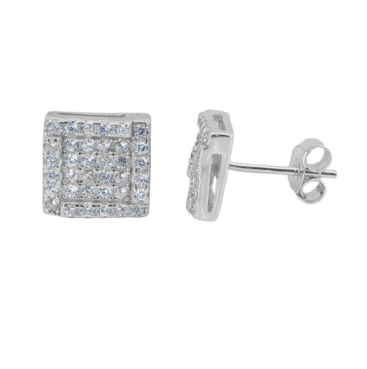 Sterling Silver Arctic Edge Luxe Studs