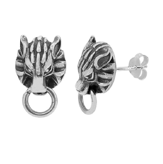 Sterling Silver Apex Wolf Street Studs