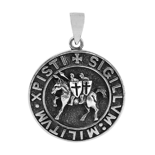 Sterling Silver Seal of Knight Templar Pendent