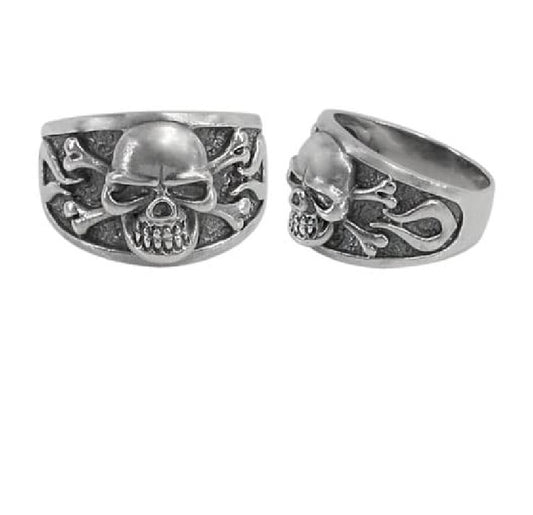 Sterling Silver Vanguard Crossbones Street Ring