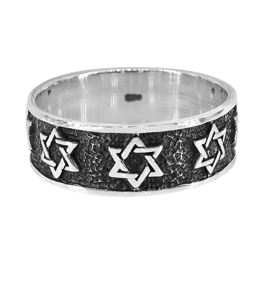 Sterling Silver Stellar Shield Band