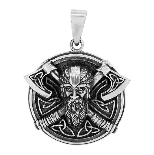 Sterling Silver Viking Chief Pendant