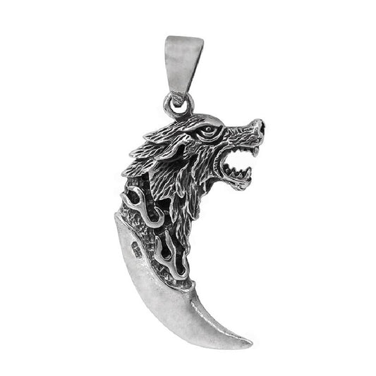 Sterling Silver Mystic Wolf Fang Pendant