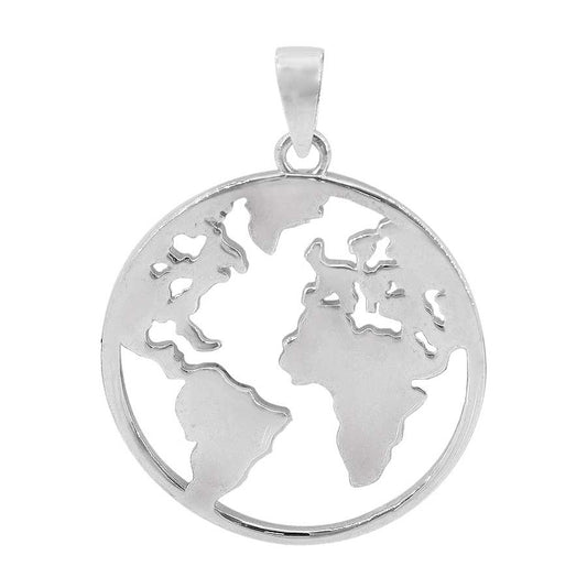 Sterling Silver Global Vision Street Pendant