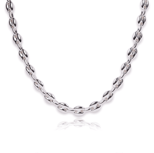 925 Sterling Silver Marine (Puffy Gucci) Chain